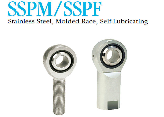 Estremità di Rod sferica del cuscinetto dell'acciaio inossidabile, estremità di Rod metrica della testina sferica SSPF/di SSPM