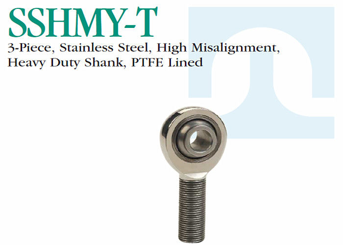 SSHMY - Estremità di Rod dell'acciaio inossidabile di precisione di T uno stinco resistente PTFE di 3 pezzi allineato