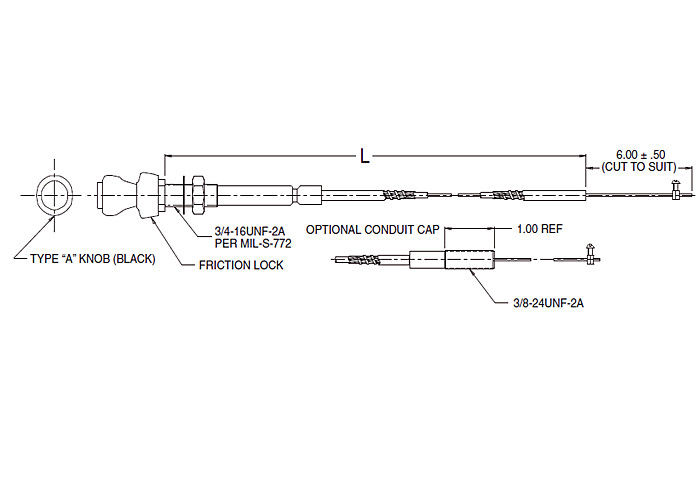 Il micro regola l'assemblaggio cavi che di controllo di comando della mano il cavo metallico ha prodotto 565 - 557 serie