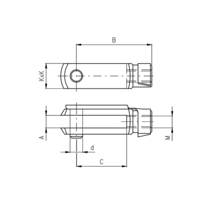 Cavallotto infilato fermo Pin Rod End Zinc Plated Clevis Pin Clip