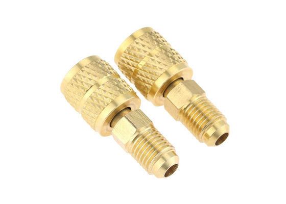 Agente di refrigerazione retrofit Accesorio di accoppiamento rapido in ottone 1/4" Maschio Flare 5/16" femmina