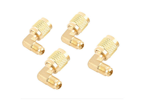 Agente di refrigerazione retrofit Accesorio di accoppiamento rapido in ottone 1/4" Maschio Flare 5/16" femmina