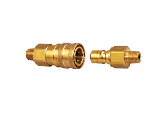 Collegamento veloce in ottone giallo resistente alle temperature da -20°C a 120°C