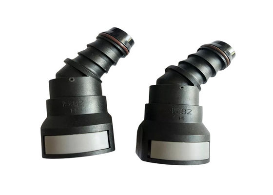 EPDM Fuel Liquid Plastic Quick Connectors 15,82 mm 45 gradi