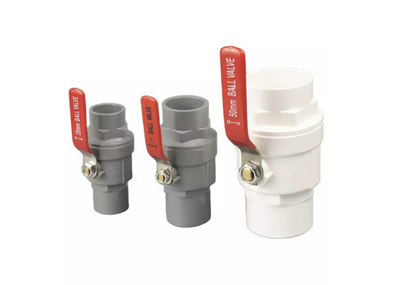 1/2"- 4 "ABS Chrome inserire PVC due pezzi Valvola a sfera Maniglia in acciaio inossidabile