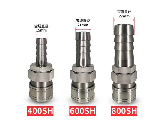 SS304 Accoppiamento a sgancio rapido pneumatico singolo 1.5Mpa Struttura semplice