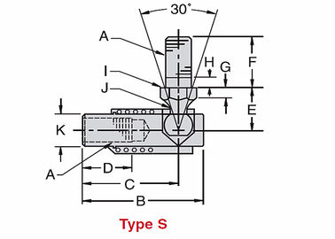 S Series Stainless Steel Rod End Ball Joint Disconnessione rapida con clip di molla / molla