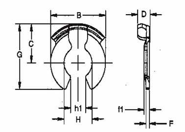 TXLK serie Clips di ritenuta per pin di clevis, piccoli clip metallici per la costruzione