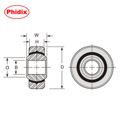 Cuscinetti auto lubrificanti della serie J/JM. Resistenti alle temperature estreme e alla corrosione per macchine industriali, edili e agricole.