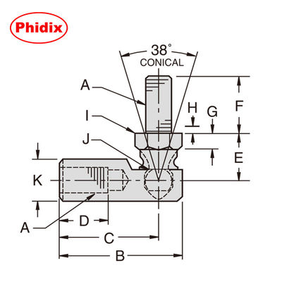 Articulazioni a sfera di serie R-G. Zinc-plated, metallo-metallo resistente alla corrosione per l'automotive, l'industria e le macchine (OEM/aftermarket)