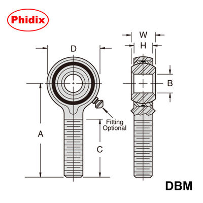 DBM/DBF Serie Metrica di viti a sfera: oleo-impregnato bronzo corsie, ad alta temperatura e resistente alla corrosione per precisione CNC / automazione