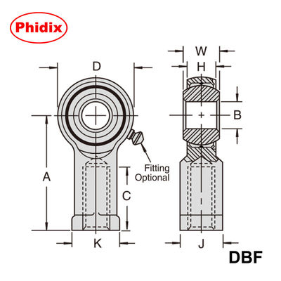 DBM/DBF Serie Metrica di viti a sfera: oleo-impregnato bronzo corsie, ad alta temperatura e resistente alla corrosione per precisione CNC / automazione