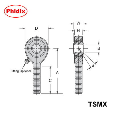 Finali di canna della serie TSMX/TSFX per impieghi pesanti: progettazione in metallo a tre pezzi di precisione per il controllo del movimento a carico elevato