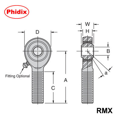 RMX/RMX-T serie PTFE-rivestito PTFE-rivestimento estremità della canna alta capacità di carico per applicazioni industriali e di competizione