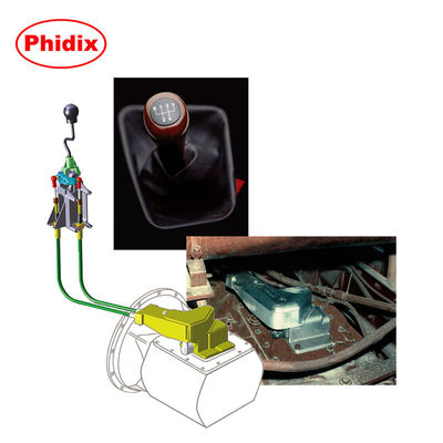 Trasformatore remoto a bassa manutenzione per camion e autobus con cabina. Sistema di trasmissione manuale resistente alla corrosione con cavi resistenti alla corrosione.