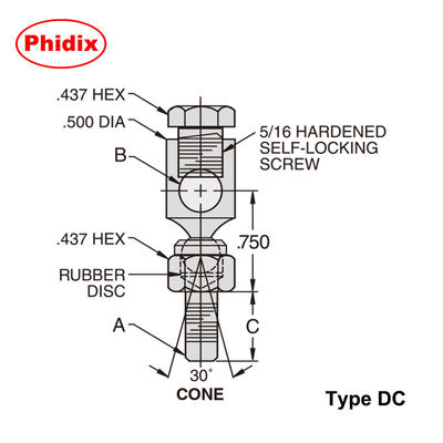 Prodotti di connessione rotanti a giratore di giunto tipo di connettore DC / DH