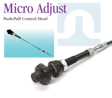 Cavo di controllo meccanico nero con giuntura a sfera di connessione del cavo perfetto per macchine per la costruzione e l'agricoltura