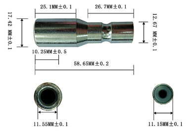 Lungo ciclo di vita Fittings di fine cavo Customized Cap di condotto LD scanalato